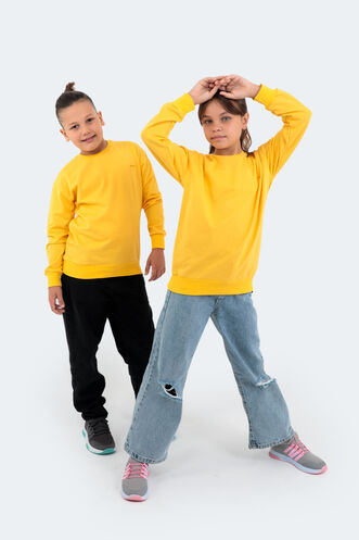 Slazenger DNA Unisex Kids Sweatshirt Yellow - Thumbnail