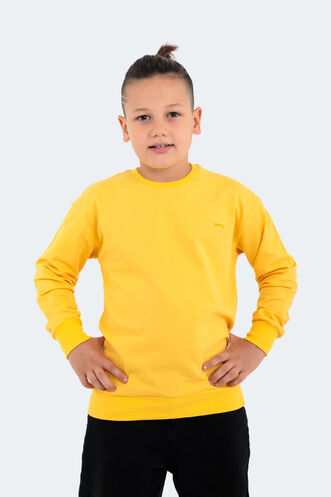 Slazenger DNA Unisex Kids Sweatshirt Yellow - Thumbnail