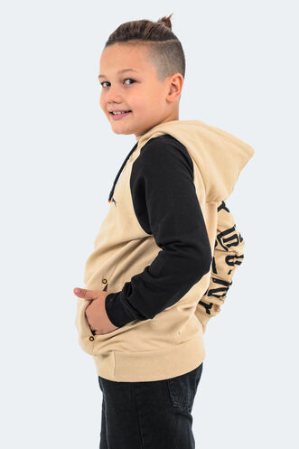 Slazenger DRAVEN Children's Unisex Sweatshirt Beige - Thumbnail