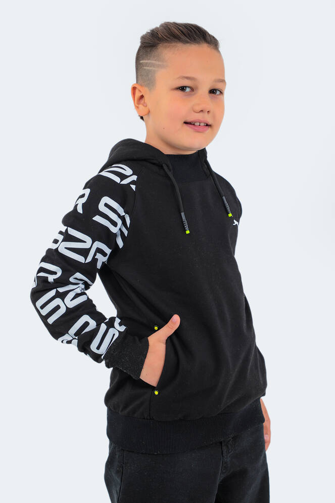 Slazenger DRAVEN Children's Unisex Sweatshirt Black - White