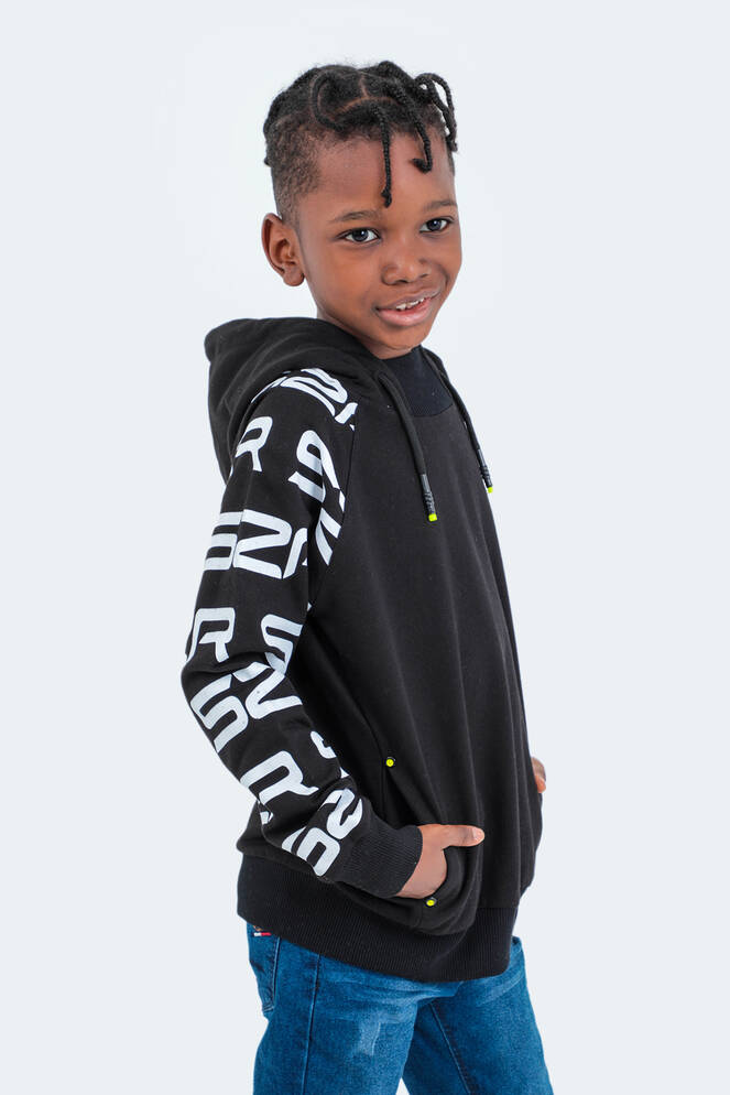 Slazenger DRAVEN Children's Unisex Sweatshirt Black - White