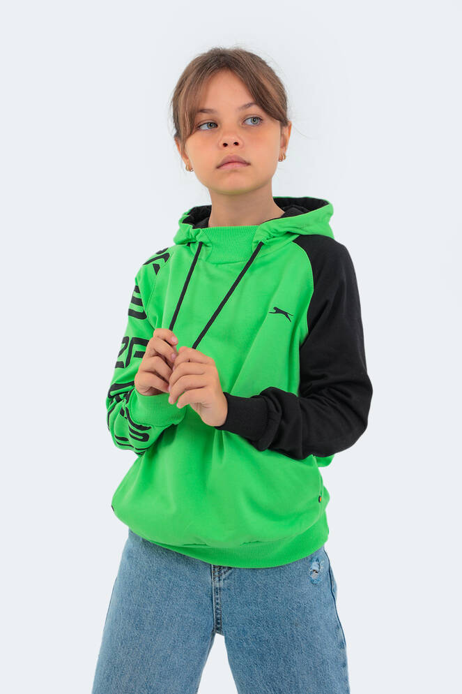 Slazenger DRAVEN Children's Unisex Sweatshirt Green - Gray