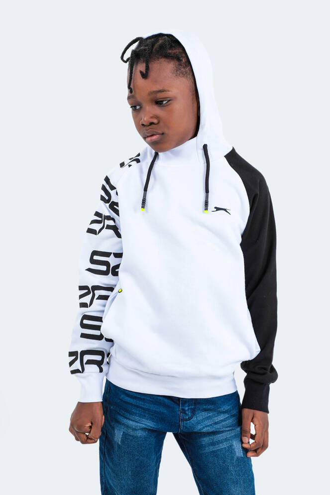 Slazenger DRAVEN Children's Unisex Sweatshirt White - Black