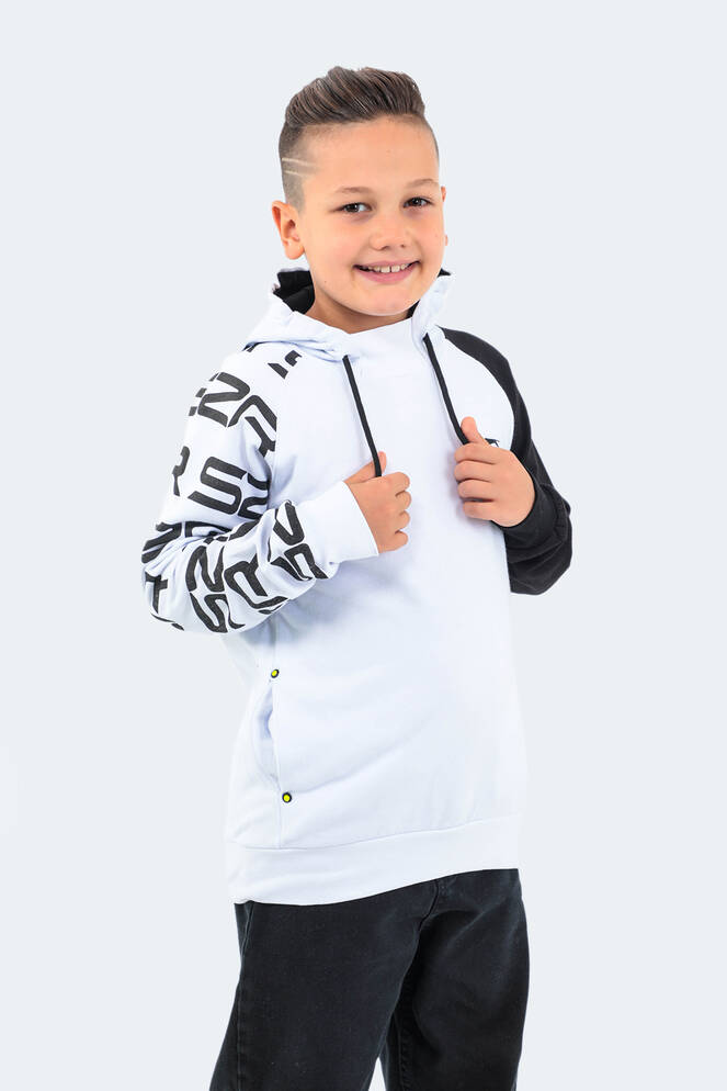 Slazenger DRAVEN Children's Unisex Sweatshirt White - Black