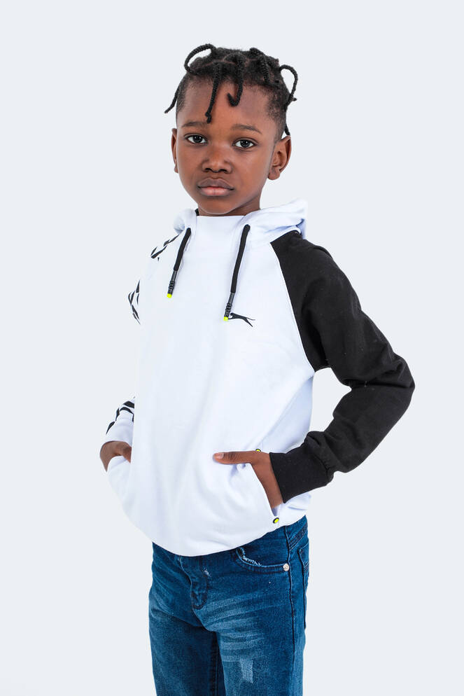 Slazenger DRAVEN Children's Unisex Sweatshirt White - Black