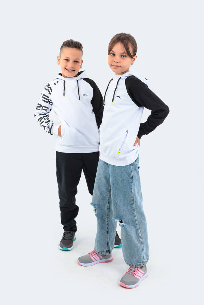 Slazenger DRAVEN Children's Unisex Sweatshirt White - Black