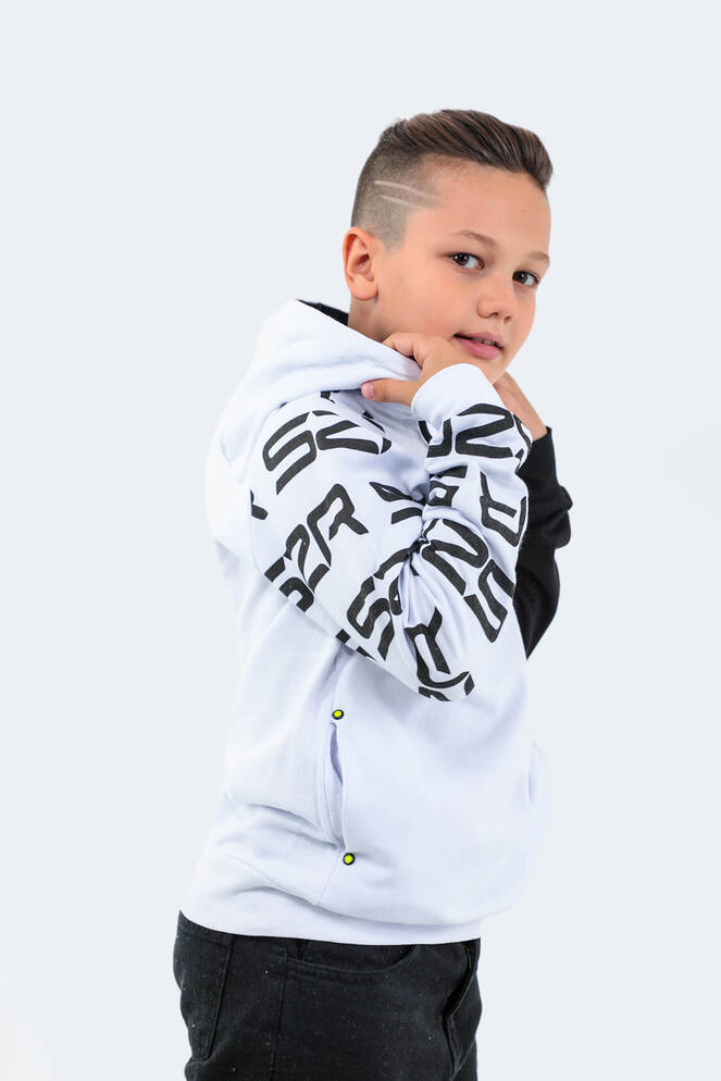 Slazenger DRAVEN Children's Unisex Sweatshirt White - Black