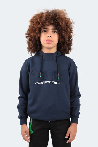 Slazenger DROR Unisex Çocuk Sweatshirt Lacivert - Thumbnail