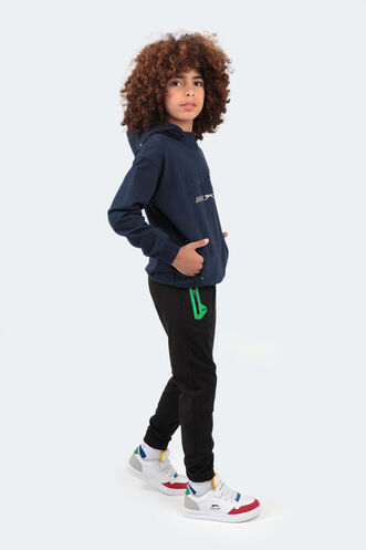 Slazenger DROR Unisex Çocuk Sweatshirt Lacivert - Thumbnail