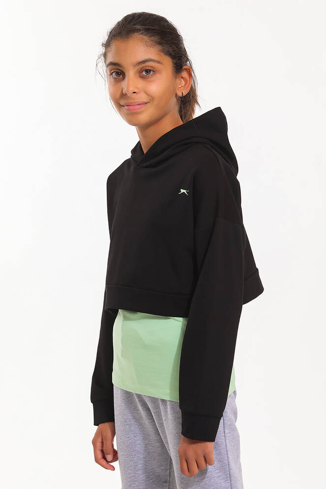 Slazenger DUA Girl Child Sweatshirt Black - Green