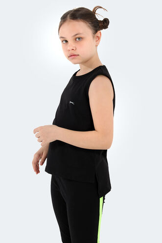 Slazenger DYLAN Girls' Sleeveless T-Shirt Black - Thumbnail