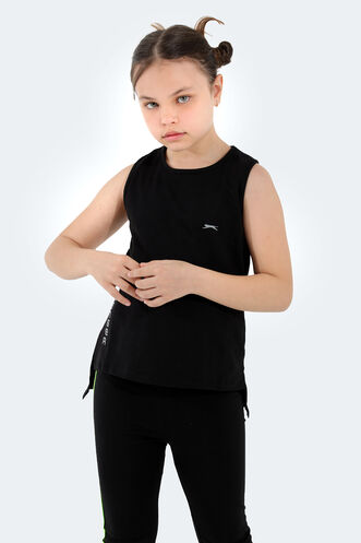 Slazenger DYLAN Girls' Sleeveless T-Shirt Black - Thumbnail