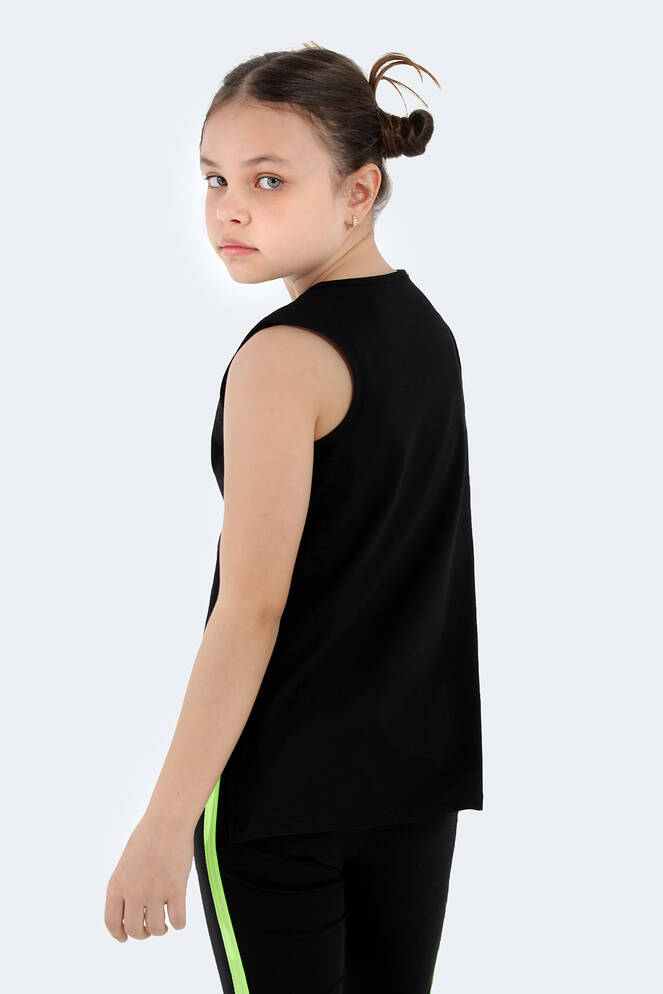 Slazenger DYLAN Girls' Sleeveless T-Shirt Black