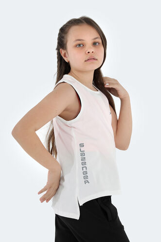 Slazenger DYLAN Girls' Sleeveless T-Shirt White - Thumbnail