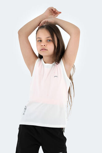 Slazenger DYLAN Girls' Sleeveless T-Shirt White - Thumbnail