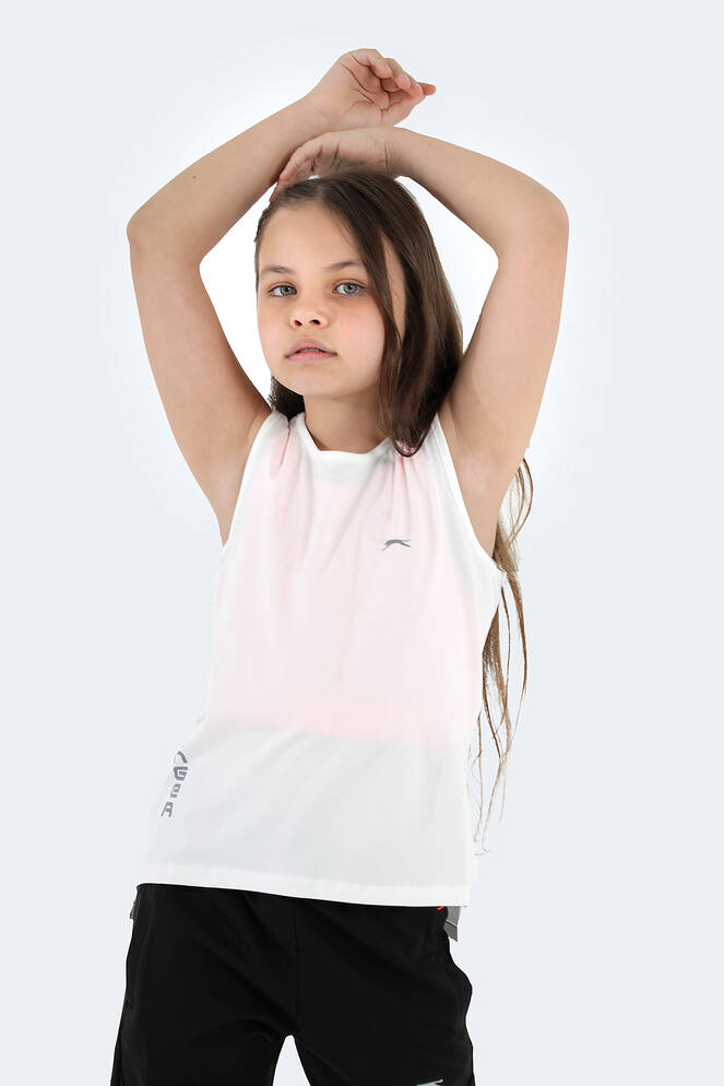 Slazenger DYLAN Kız Çocuk Kolsuz T-Shirt Beyaz