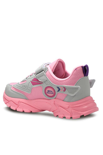 Slazenger EAR Sneaker Girls Children's Shoes Gray - Pink - Thumbnail