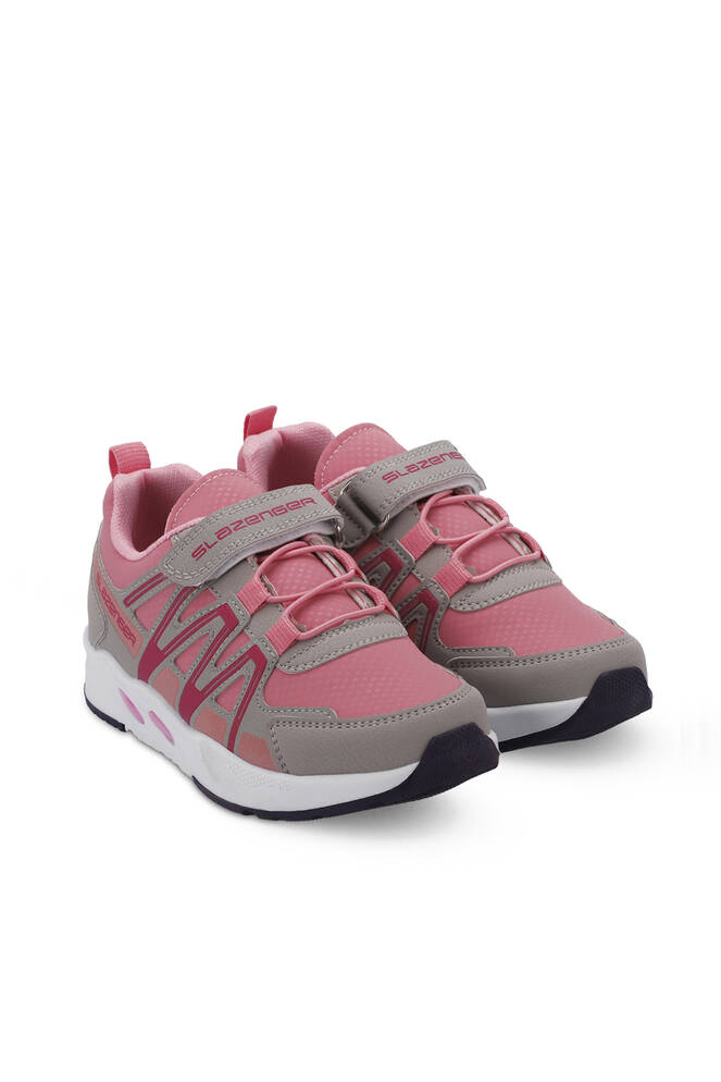 Slazenger ELIPS Kız Çocuk Sneaker Ayakkabı Gri - Pembe