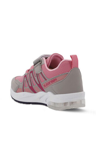 Slazenger ELIPS Unisex Çocuk Sneaker Ayakkabı Gri - Pembe - Thumbnail