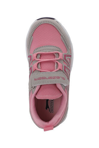 Slazenger ELIPS Unisex Çocuk Sneaker Ayakkabı Gri - Pembe - Thumbnail