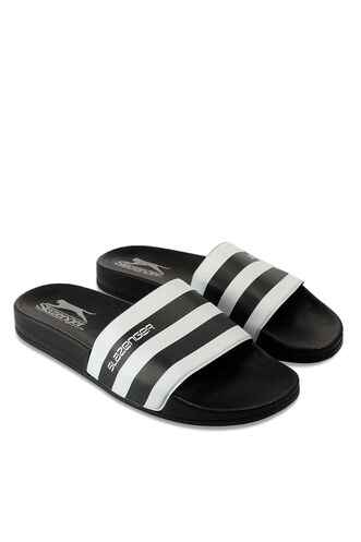 Slazenger FABRI Unisex Slippers Black - White - Thumbnail