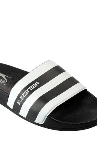 Slazenger FABRI Unisex Slippers Black - White - Thumbnail