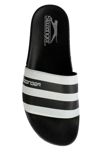 Slazenger FABRI Unisex Slippers Black - White - Thumbnail