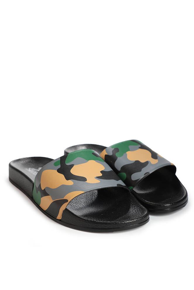 Slazenger FALLOW Men's Slippers Black - Beige Camouflage