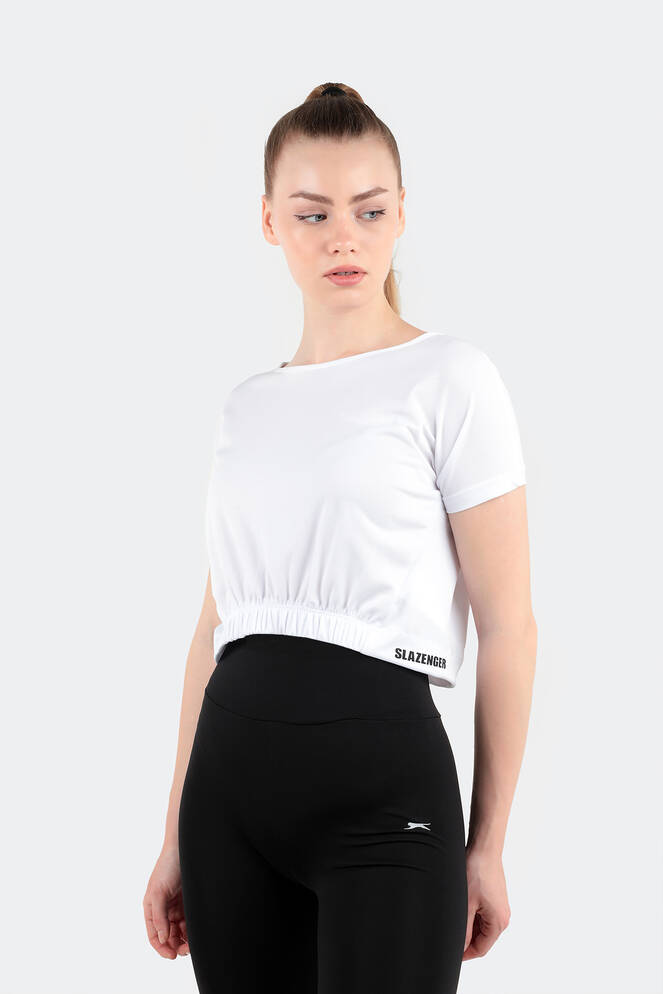 Slazenger GERSHOM Kadın Fitness T-Shirt Beyaz