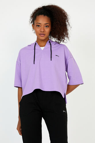 Slazenger GOLYAT Women's Sweatshirt Lilac - Thumbnail