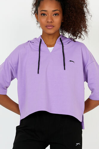 Slazenger GOLYAT Women's Sweatshirt Lilac - Thumbnail