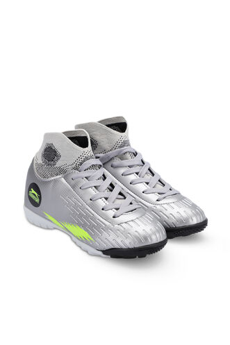 Slazenger HADAS HS Football Boys Indoor Soccer Shoes Gray - Thumbnail