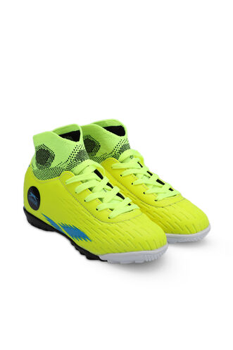 Slazenger HADAS HS Football Boys Indoor Soccer Shoes Neon Yellow - Thumbnail