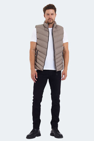 Slazenger HANDFUL Men's Vest Stone Grey - Thumbnail