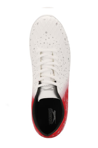 Slazenger HANIA HS Football Boys Indoor Soccer Shoes White - Red - Thumbnail