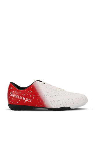 Slazenger - Slazenger HANIA HS Football Boys Indoor Soccer Shoes White - Red