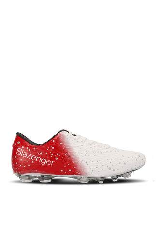 Slazenger HANIA KRP Football Boy Child Cleats Shoes White - Red - Thumbnail