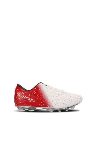 Slazenger HANIA KRP Football Boy Child Cleats Shoes White - Red - Thumbnail