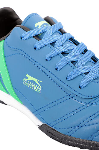 Slazenger HENRIK HS Football Boys Indoor Soccer Shoes Saks Blue - Green - Thumbnail