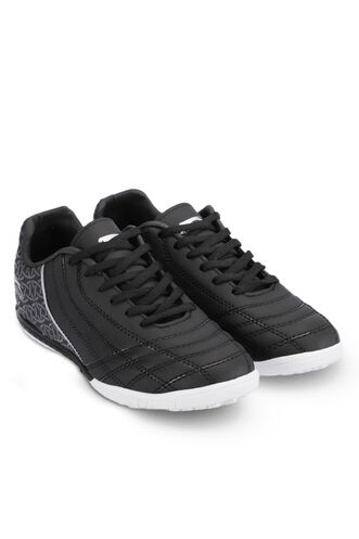 Slazenger HINO HS Football Boys Indoor Soccer Shoes Black - Gray - Thumbnail