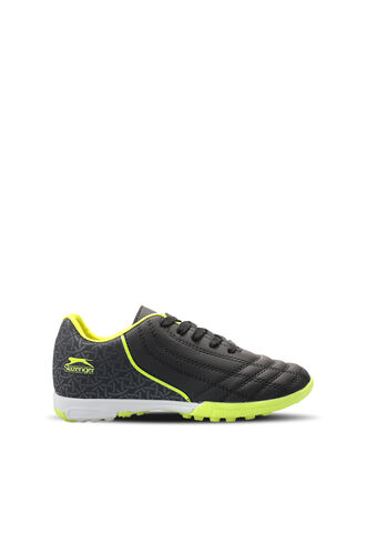 Slazenger HINO HS Football Boys Indoor Soccer Shoes Black - Yellow - Thumbnail