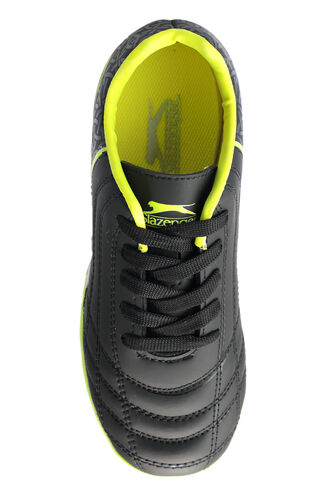 Slazenger HINO HS Football Boys Indoor Soccer Shoes Black - Yellow - Thumbnail