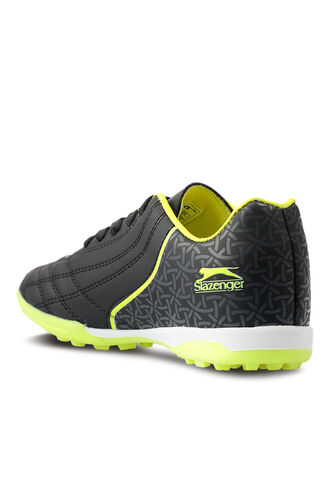 Slazenger HINO HS Football Boys Indoor Soccer Shoes Black - Yellow - Thumbnail