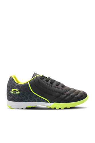 Slazenger HINO HS Football Boys Indoor Soccer Shoes Black - Yellow - Thumbnail