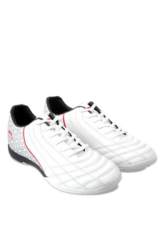 Slazenger HINO HS Football Boys Indoor Soccer Shoes White - Black - Thumbnail