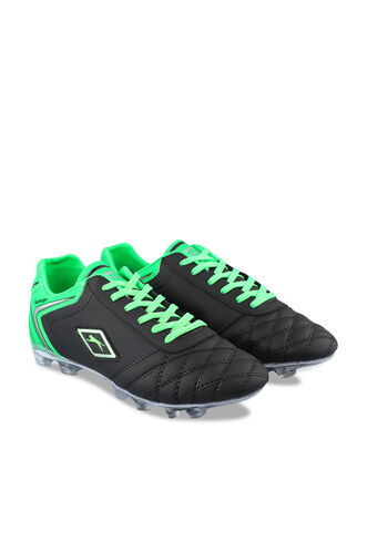 Slazenger HUGO KR Football Boy Child Cleats Shoes Black - Green - Thumbnail