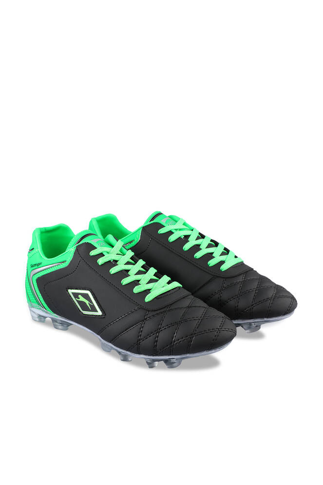 Slazenger HUGO KR Football Boy Child Cleats Shoes Black - Green