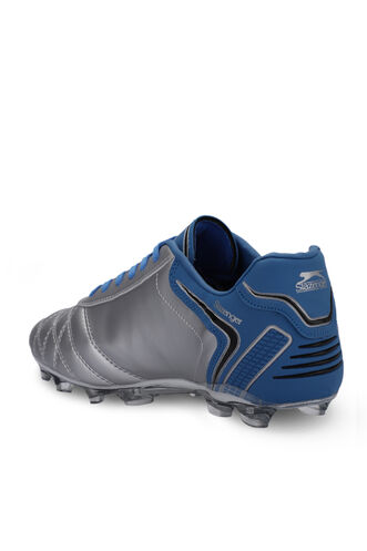 Slazenger HUGO KR Football Boy Child Cleats Shoes Gray - Blue - Thumbnail