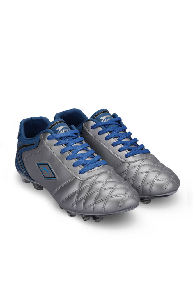 Slazenger HUGO KR Football Boy Child Cleats Shoes Gray - Blue