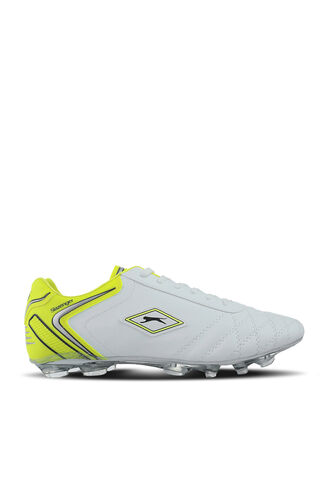 Slazenger HUGO KR Football Boy Child Cleats Shoes White - Yellow - Thumbnail